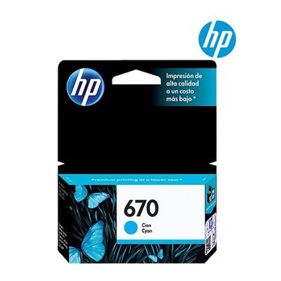 HP - HP CZ114A (670) Cyan Original Cartridge - HP Deskjet 3525 