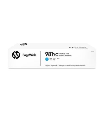 HP L0R17YC (981YC) Cyan Original Cartridge Extra High Capacity - PageWide 556dn / MFP586z - 2