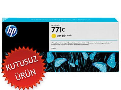 HP - HP B6Y10A (771C) Sarı Plotter Kartuşu - DesignJet Z6200 (U)