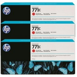 HP B6Y32A (771C) Chromatic Red 3Pk Plotter Cartridge - DesignJet Z6200 