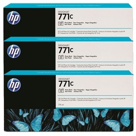 HP B6Y37A (771C) Photo Black 3Pk Plotter Cartridge - DesignJet Z6200 - 1