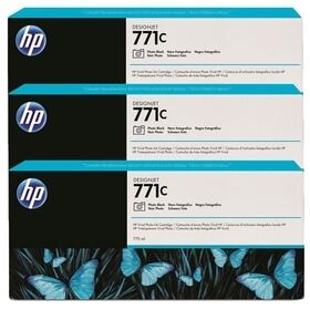 HP B6Y37A (771C) Photo Black 3Pk Plotter Cartridge - DesignJet Z6200 - 2