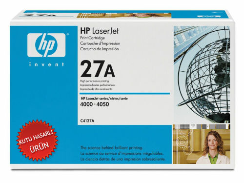 HP C4127A (27A) Black Original Toner - LaserJet 4000 (Damaged Box) - 1