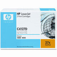 HP C4127D Black Original Toner Dual Pack - LaserJet 4000 (B) 