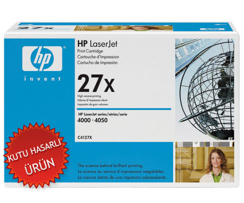 HP C4127X (27X) Black Original Toner - LaserJet 4000 (Damaged Box) - 1