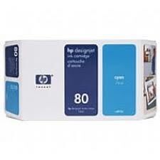 HP C4872A (80) Cyan Original Plotter Cartridge High Capacity - DesignJet 1050 - 2