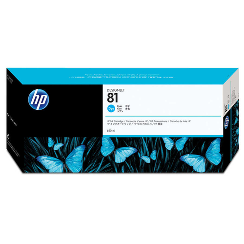 HP C4931A (81) Cyan Original Cartridge - DesignJet 5000 / 5500