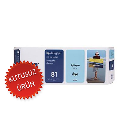 HP C4934A (81) Light Cyan Original Cartridge - DesignJet 5000 / 5500 (Wiithout Box) - 1