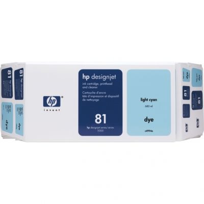 HP C4994A (81) Lıght Cyan Original Cartridge + Printheadı - DesignJet 5000 / 5500 - 1