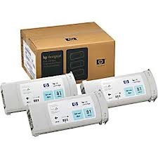 HP C5070A (81) 3Pk Lıght Cyan Plotter Cartridge - DesignJet 5000 / 5500 - 1