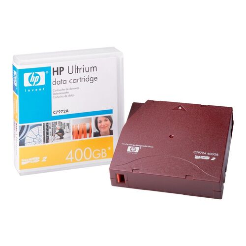 HP C7972A LTO-2 Ultrium 2 Data Cartridge 200Gb/400Gb, 609m, 12.65mm - 1