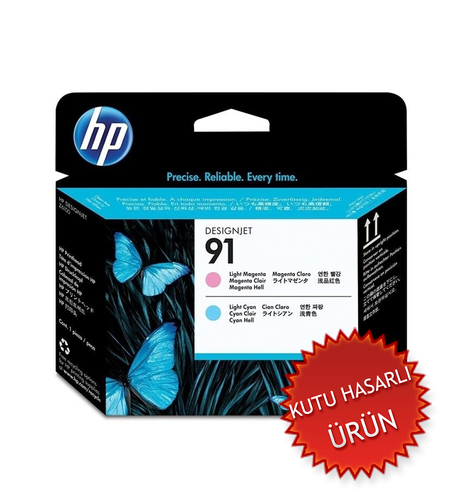 HP C9462A (91) Açık Mavi-Açık Kırmızı Orjinal Kafa Kartuşu - Designjet Z6100 (C) - 1