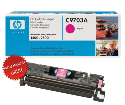 HP C9703A (121A) Magenta Original Toner - LaserJet 1500 (Damaged Box) - 1