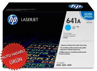 HP C9721A (641A) Cyan Original Toner - LaserJet 4600 (Damaged Box) 