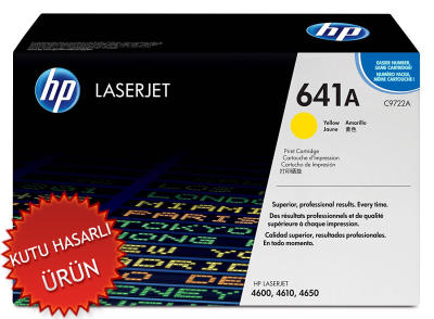 HP C9722A (641A) Yellow Original Toner - LaserJet 4600 (Damaged Box) 