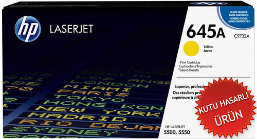 HP C9732A (645A) Sarı Orjinal Toner - Laserjet 5500 / 5550dn (C) (T9209) - 1