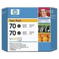 HP CB339A (70) Matte Black Original Cartridge Dual Pack - Designjet Z2100 - 2