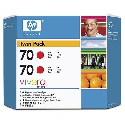 HP CB347A (70) Magenta Original Cartridge Dual Pack - Designjet Z2100 - 3