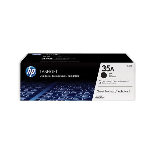 HP CB435AD (35A) Black Dual Pack Original Toner - LaserJet P1005