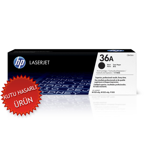 HP CB436A (36A) Black Original Toner - M1120 / M1522 (CB436ADden Ayrılma)