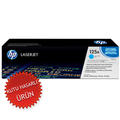 HP CB541A (125A) Cyan Original Toner - LaserJet CP1215 (Damaged Box) 