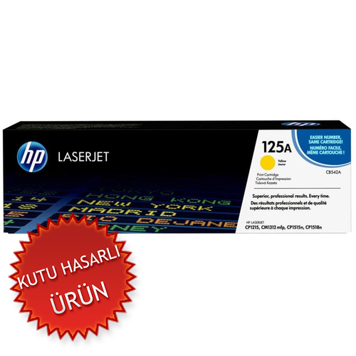 HP CB542A (125A) Sarı Orjinal Toner - LaserJet CP1215 (C) (T9436) - 1