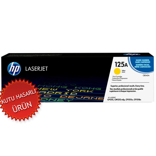 HP CB542A (125A) Sarı Orjinal Toner - LaserJet CP1215 (CF373AM'den Ayrılma) (T15936) - 1