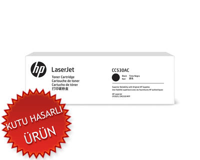 HP CC530AC (304A) Black Original Toner - LaserJet CP2025n (Damaged Box) 