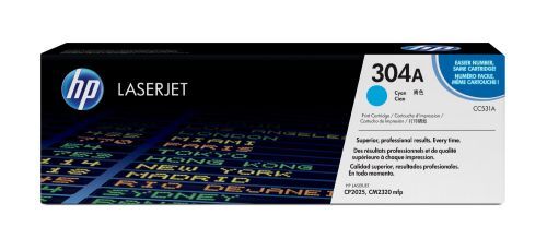 HP CC531A (304A) Cyan Original Toner - LaserJet CP2025n - 2