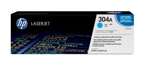 HP CC531A (304A) Cyan Original Toner - LaserJet CP2025n - 1