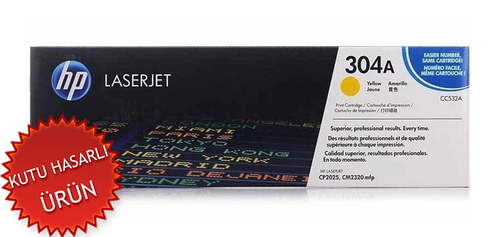 HP CC532A (304A) Yellow Original Toner - CP2025n / CP2025dn (CF372AMDEN AYRILMA)