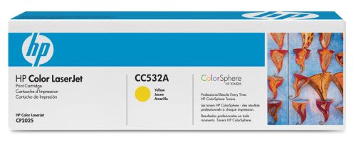 HP CC532A (304A) Yellow Original Toner - LaserJet CP2025n (B) - 1