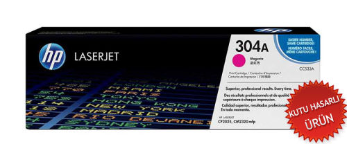 HP CC533A (304A) Magenta Original Toner - LaserJet CP2025n (Damaged Box) - 1