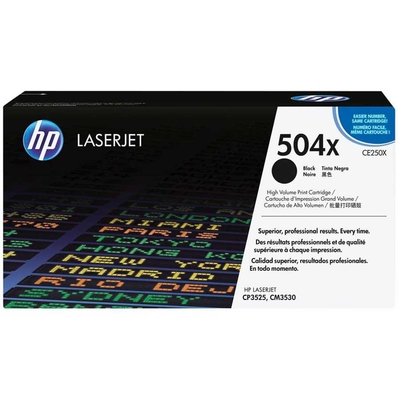 HP CE250X (504X) Black Original Toner High Capacity - CP3525 / CM3530 