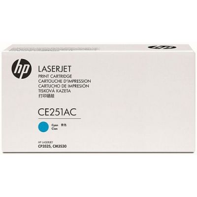 HP CE251AC (504A) Cyan Original Toner - CP3525 / CM3530 - 1