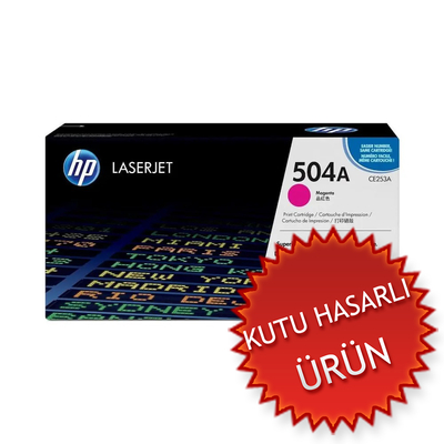 HP CE253A (504A) Magenta Original Toner - CP3525 / CM3530 (Damaged Box) 