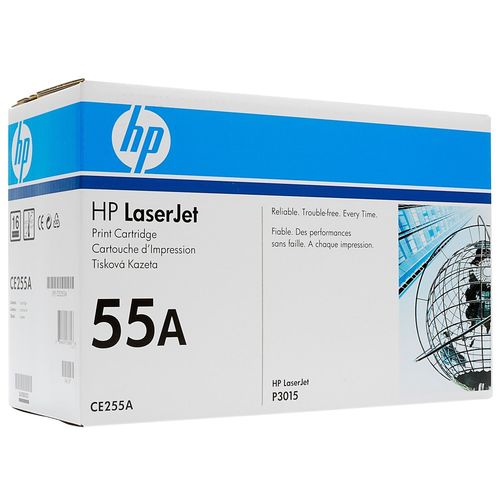 HP CE255A (55A) Black Original Toner - Laserjet P3015 (B) - 1