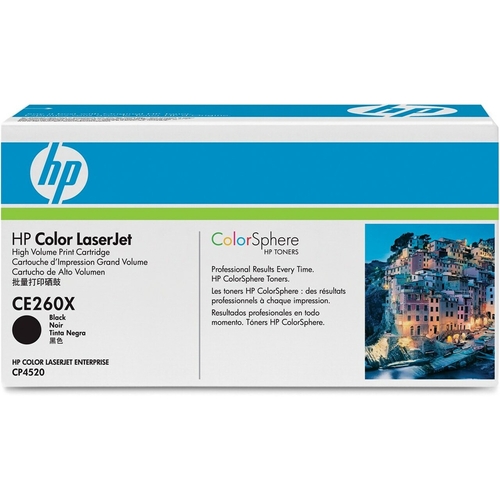 HP CE260X Black Original Toner High Capacity - CP4525dn / CP4525n (B)