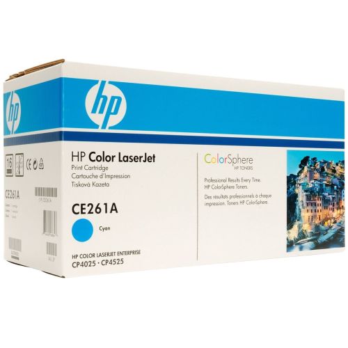 HP CE261A (648A) Cyan Original Toner - CP4525dn / CP4525n (B) - 1