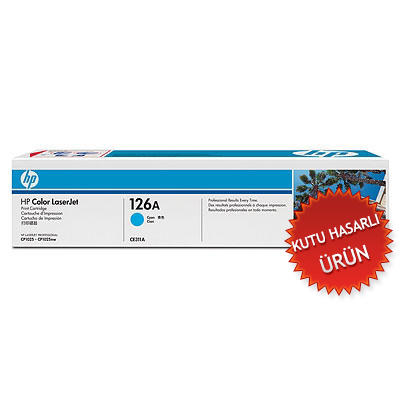 HP CE311A (126A) Cyan Original Toner - LaserJet CP1025 (Damaged Box) 