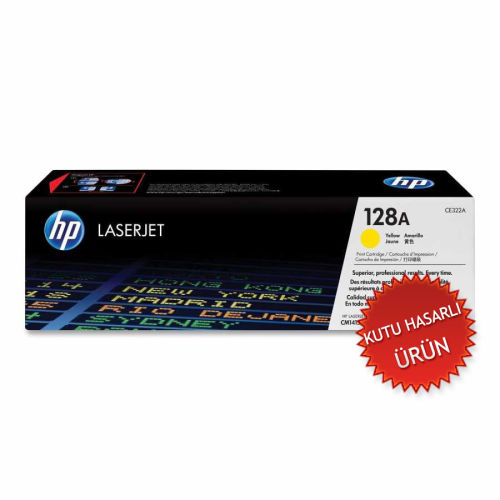 HP CE322A (128A) Yellow Original Toner - CP1525 / CM1415 (Damaged Box) - 1