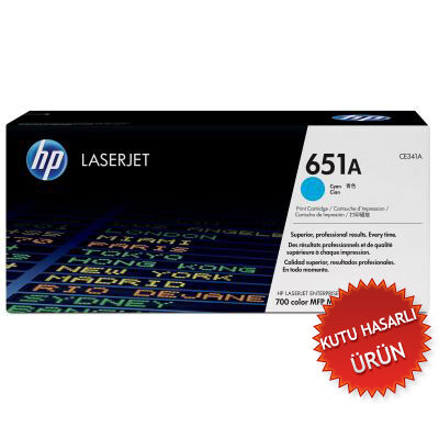 HP CE341A (651A) Cyan Original Toner - Laserjet M775dn / M775z (Damaged Box) - 1