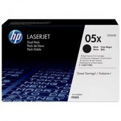 HP CE505XD (05X) Black Dual Pack Original Toner - P2035 / P2055 