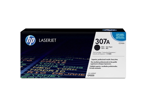 HP CE740AH (307A) Black Original Toner - LaserJet CP5225 - 1