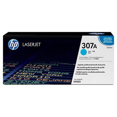 HP CE741A (307A) Cyan Original Toner - LaserJet CP5225 - 2