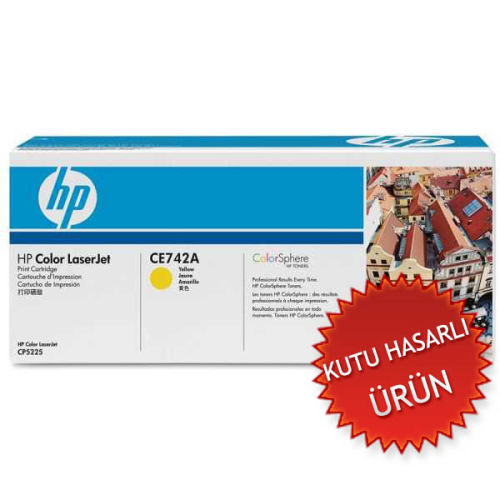 HP CE742A (307A) Sarı Orjinal Toner - LaserJet CP5225 (C) (T9222) - 1