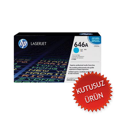 HP CF031A (646A) Cyan Original Toner - LaserJet CM4540 (Without Box) 