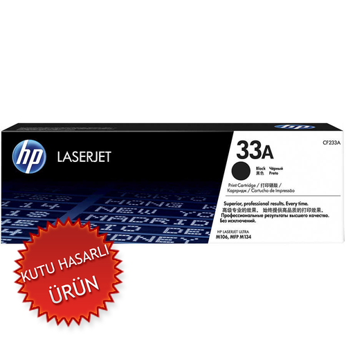 HP CF233A (33A) Black Original Toner - Laserjet M106w / M134a (Damaged Box) - 1