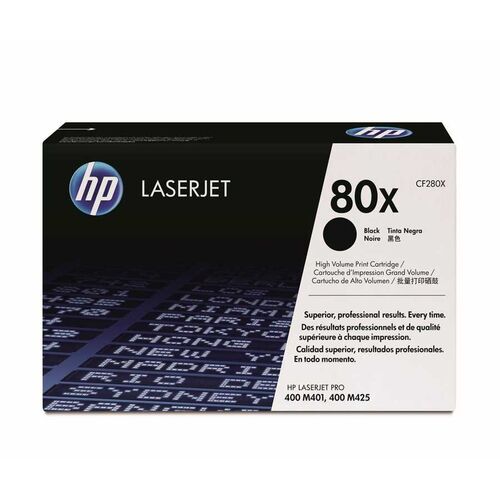 HP CF280X (80X) Black Original Toner - LaserJet M401 / M425 - 1