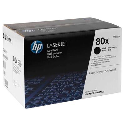 HP CF280XD (80X) Dual Pack Black Original Toner - LaserJet M401 / M425 